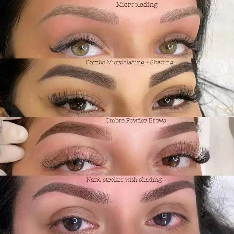 Eyebrow lamination techniques and results comparison
